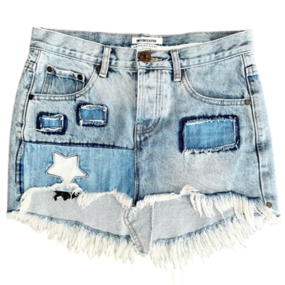 One teaspoon Jean denim skirt Sz 26